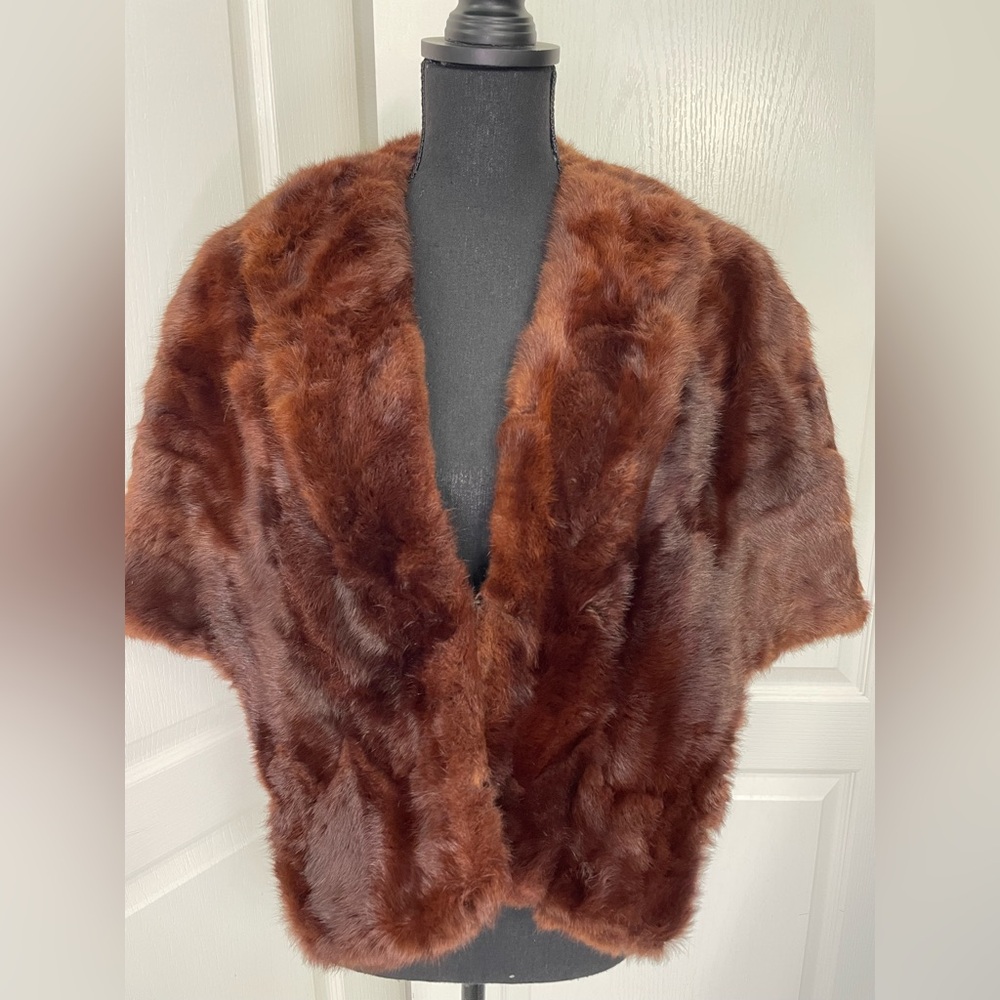 Stein’s Memphis vintage real fur stole wrap cape Russian squirrels S/M 30s 40s